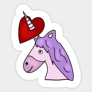 Unicorn Heart Sticker